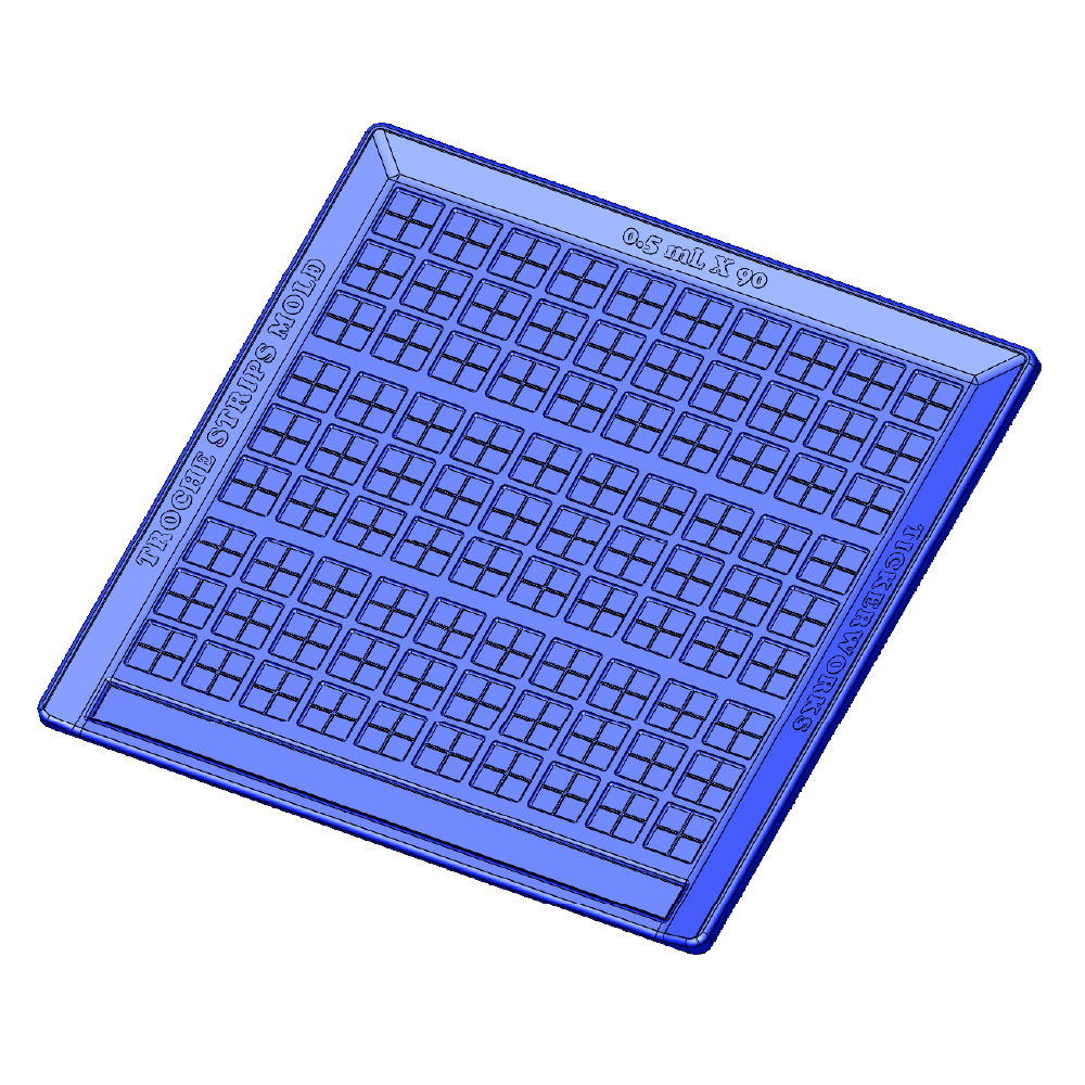 Troche-Strip Sustainable Mold (0.5mL x 90 cavities)