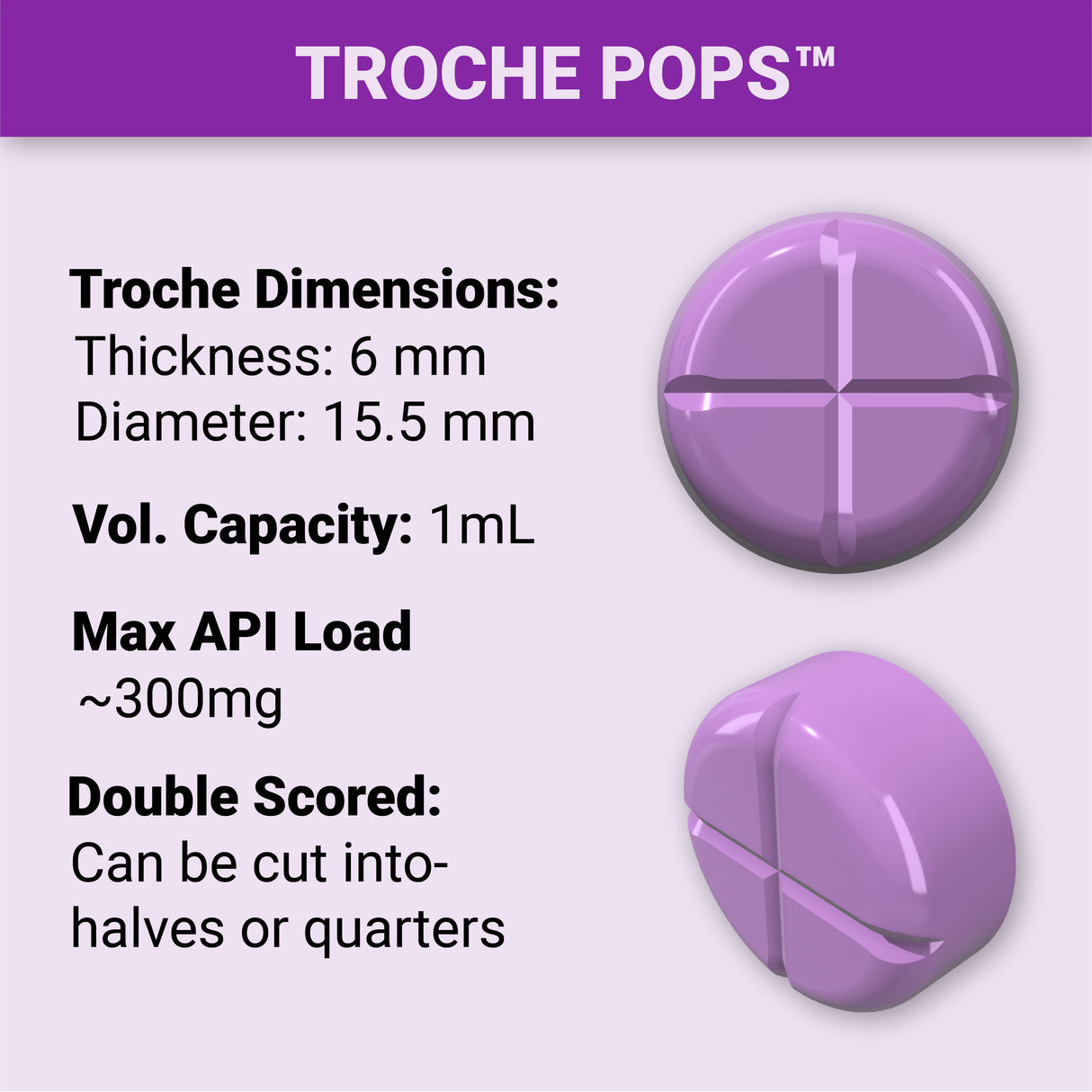 TROCHE POPS™­­ - Lilac (1mL x 10 Cavities)