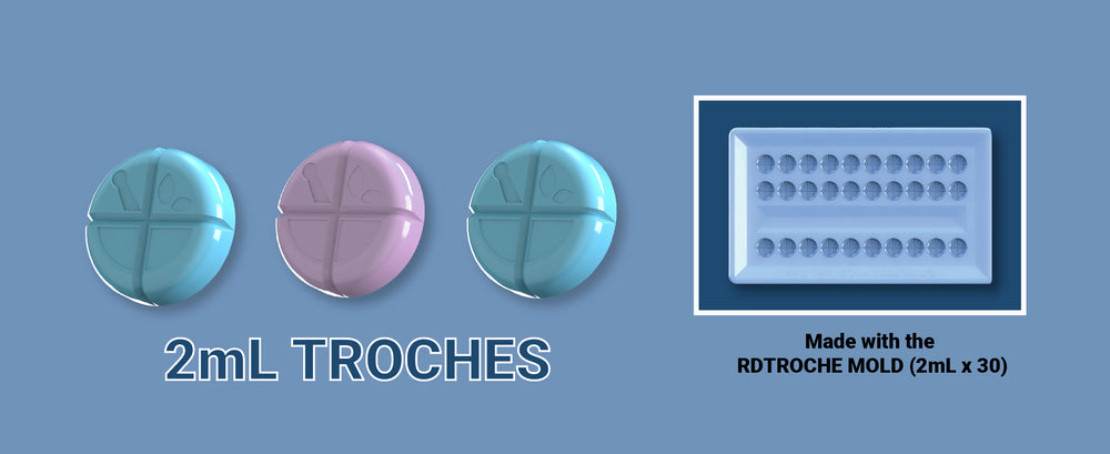 Topical Click Metered Applicators, Suppository, RDT & Troche Molds