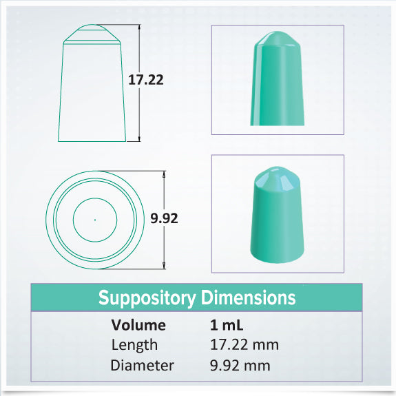 72 Empty Disposable small child Suppository Molds 1ml Two FREE Pipettes!