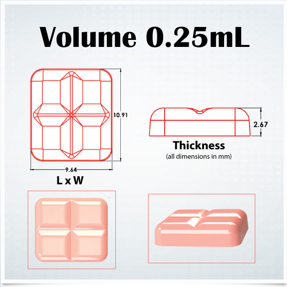 Troche Containers Sustainable RDTroche Mold (0.25mL x 100 cavities) – TICKERWORKS
