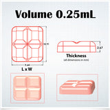 0.25mL x 100 Cavities Troche Mold Troche Dimensions